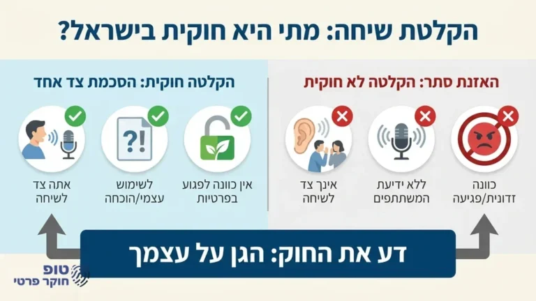 אדם מקליט שיחה באופן חוקי באמצעות מכשיר סלולרי
